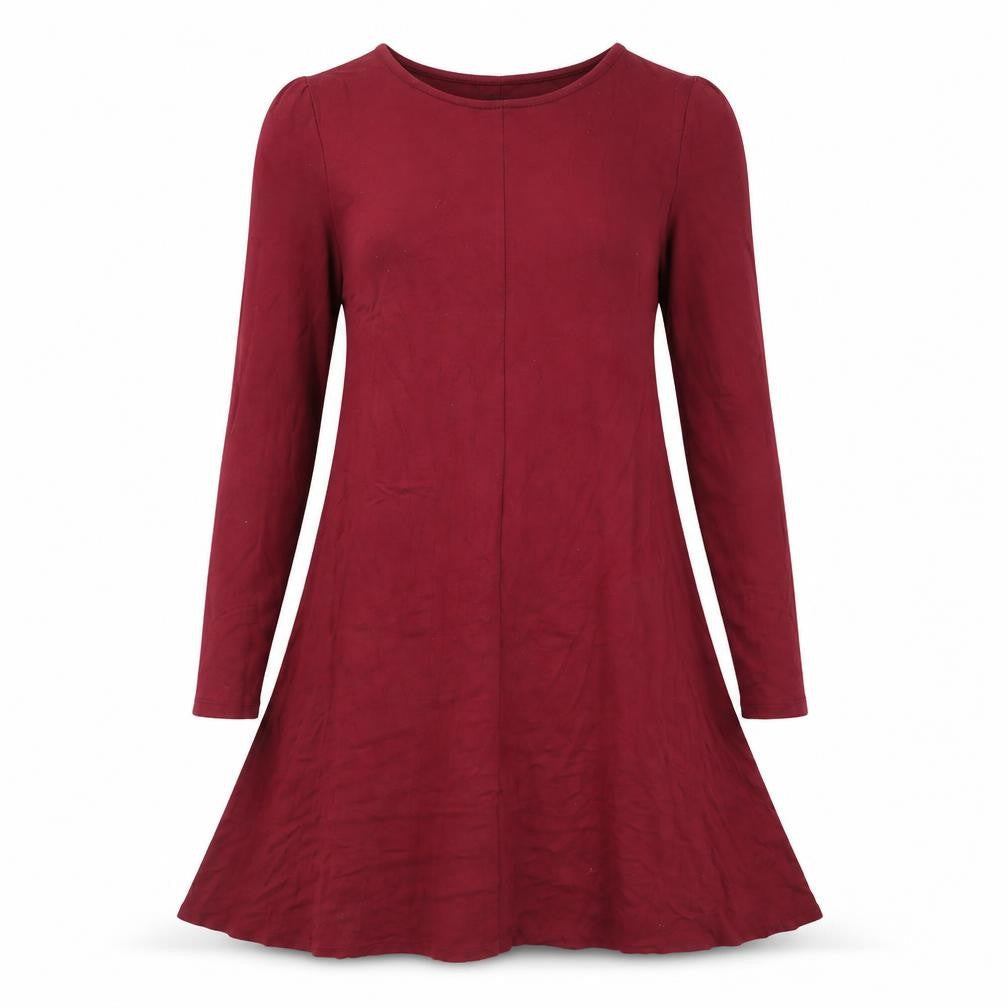 Marks & Spencer Womens Red Viscose A-Line Size 6 Round Neck Pullover