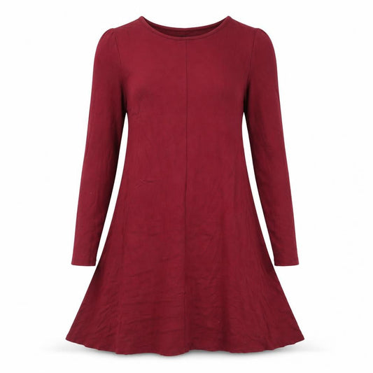 Marks & Spencer Womens Red Viscose A-Line Size 6 Round Neck Pullover