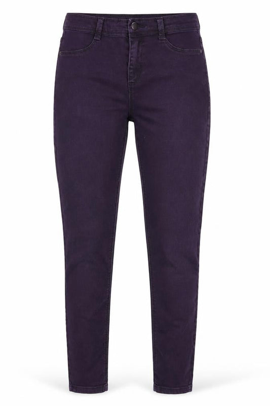 Dorothy Perkins Womens Purple Cotton Skinny Jeans Size 10 L30 in Regular Zip