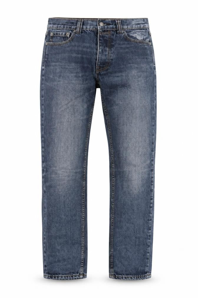 Bellfield Mens Black Cotton Straight Jeans Size 30 in L32 in Regular Button