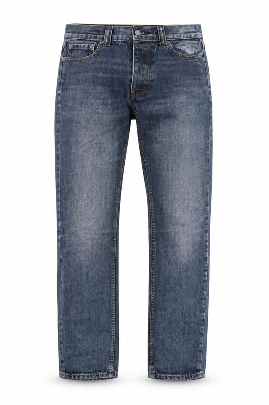 Bellfield Mens Black Cotton Straight Jeans Size 30 in L32 in Regular Button