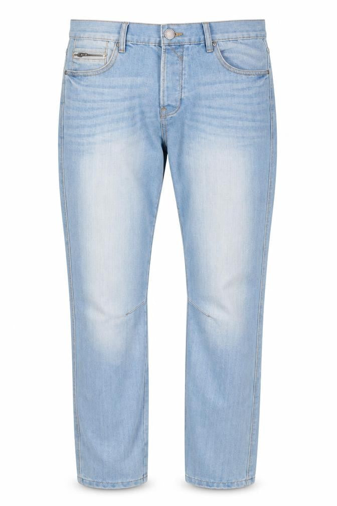 Denim & Co. Mens Blue Cotton Straight Jeans Size 34 in L32 in Regular Button