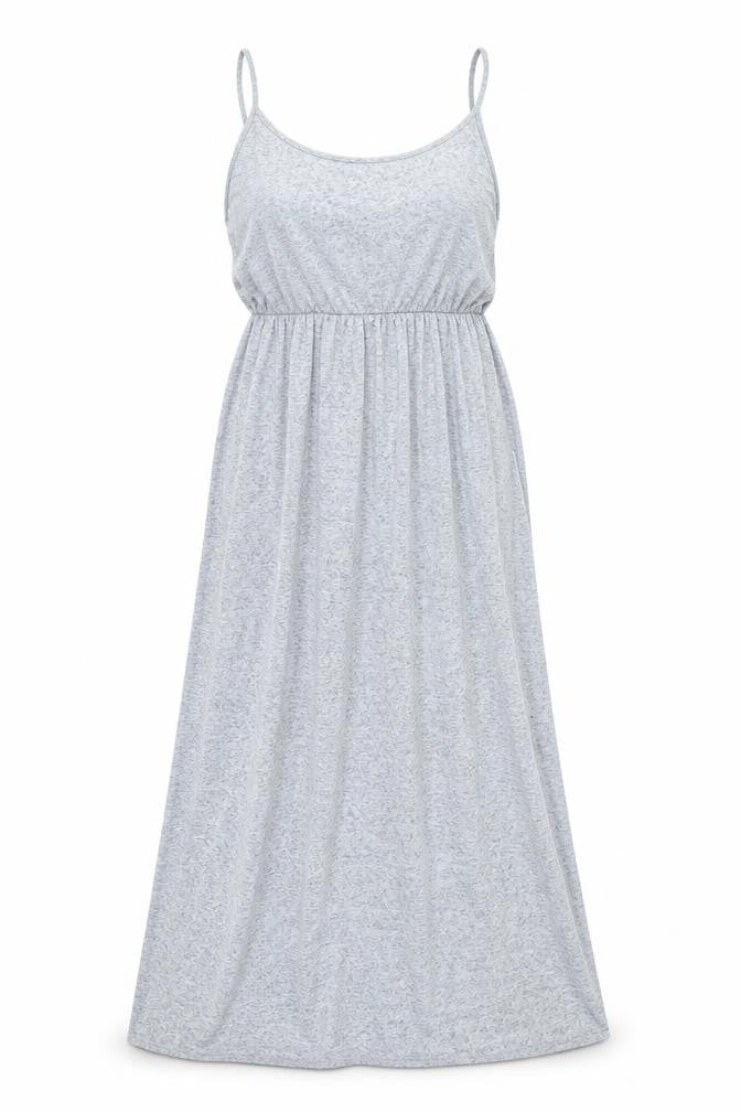 Divided by H&M Womens Grey Polyester Maxi Size L Scoop Neck Pullover