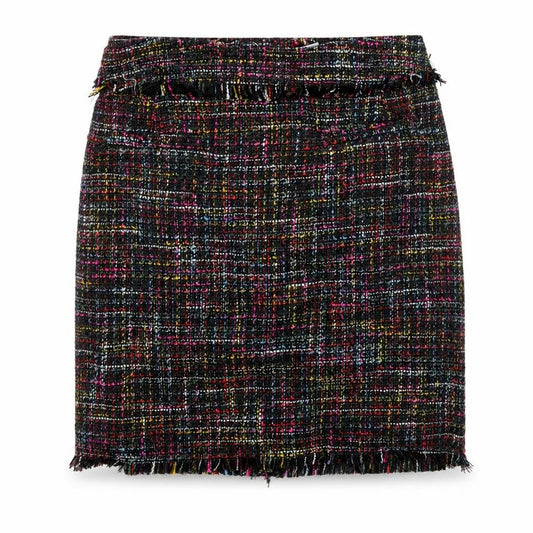 H&M Womens Multicoloured Polyester Mini Skirt Size 8 Zip - Raw Edge