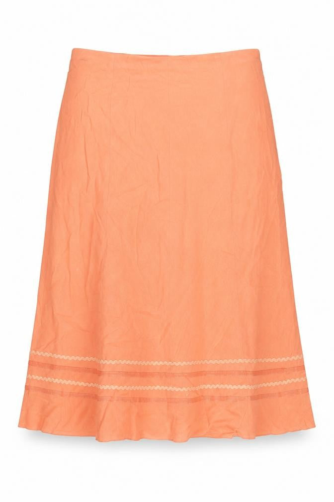 Marks & Spencer Womens Orange Lyocell A-Line Skirt Size 16