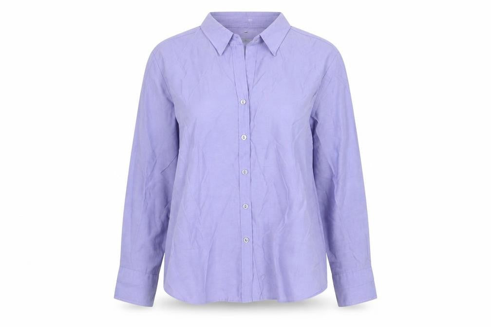 Sara Womens Purple Polyester Basic Button-Up Size 18 Collared