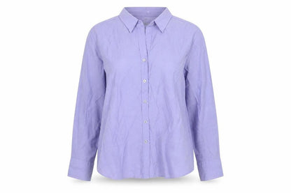 Sara Womens Purple Polyester Basic Button-Up Size 18 Collared