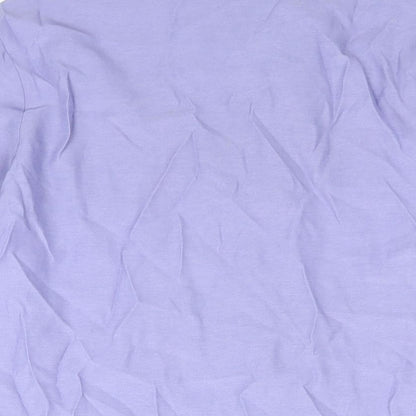 Sara Womens Purple Polyester Basic Button-Up Size 18 Collared