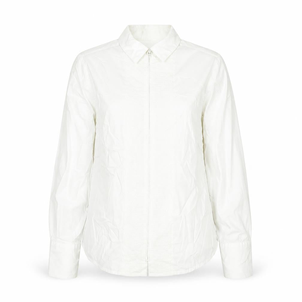 Style&co. Womens White Cotton Basic Blouse Size 8 Collared - Lace Trim