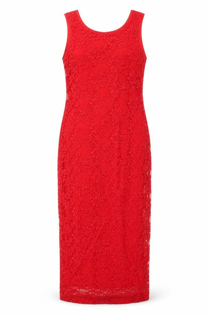 Front view of ASOS women’s red nylon bodycon, size UK 12, round neck pullover - cowl back