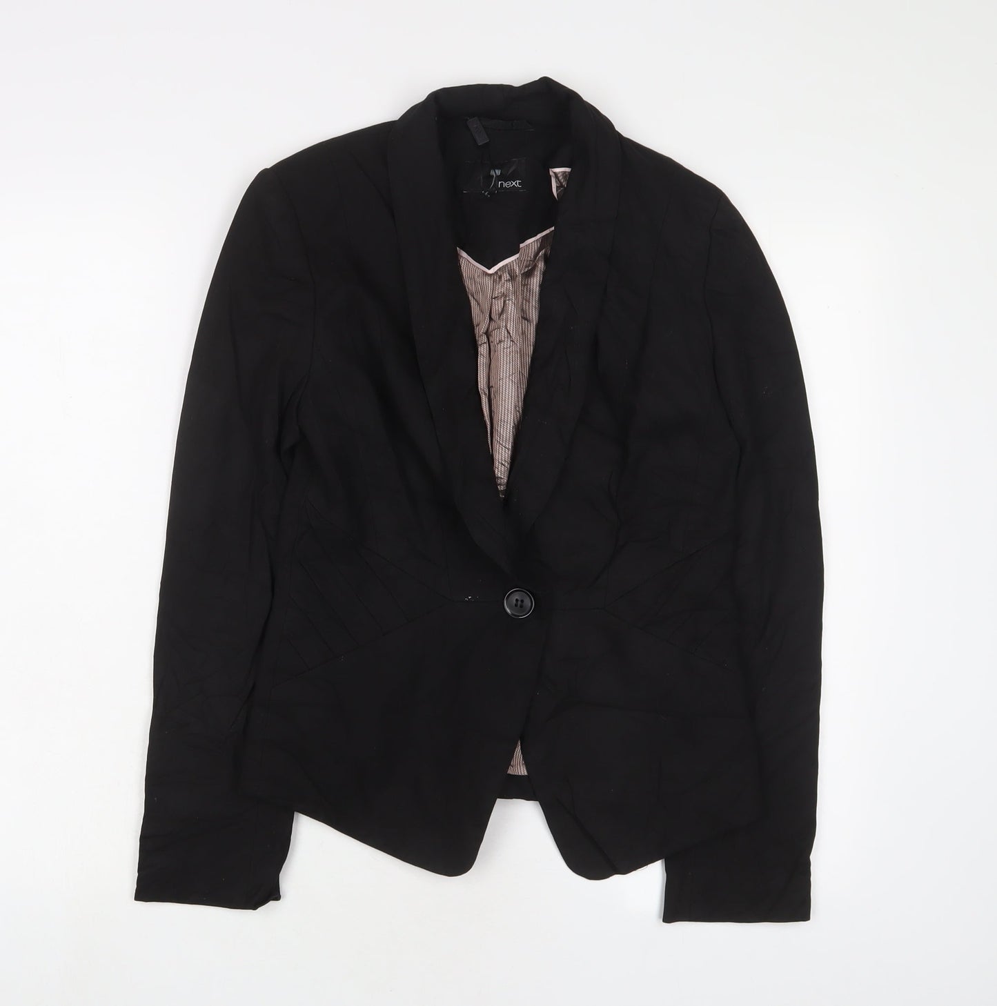 NEXT Womens Black Jacket Blazer Size 8 Button