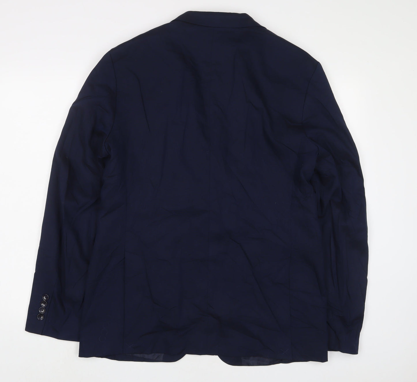 Zara Mens Blue Polyester Jacket Suit Jacket Size 42 Regular