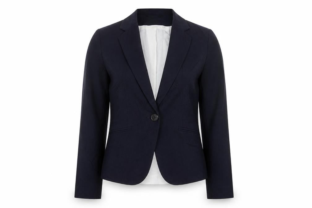 H&M Womens Blue Jacket Blazer Size 6 Button
