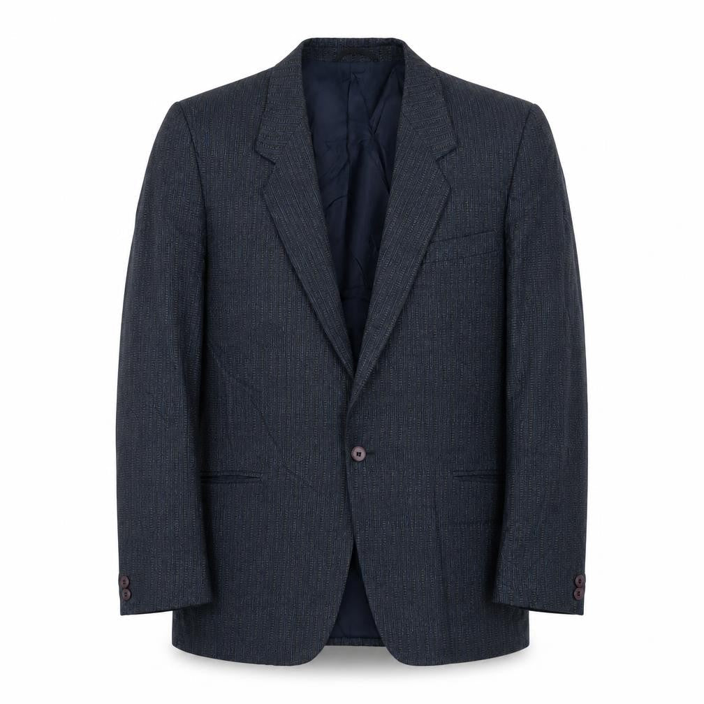 Bruce Corman Mens Blue Wool Jacket Suit Jacket Size 40 Regular