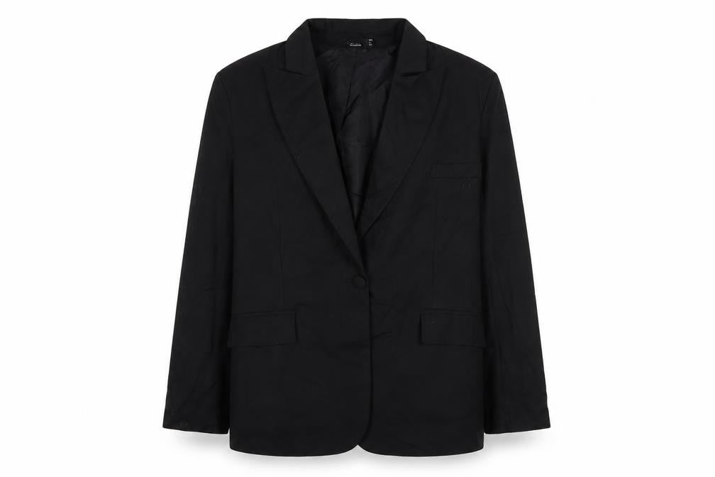 nasty ga Womens Black Jacket Blazer Size 10 Button