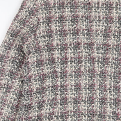 Marks & Spencer Womens Pink Jacket Size 12 Hook & Eye