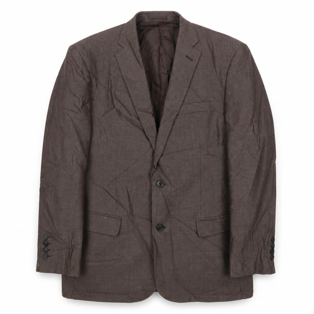 Greenwoods Mens Brown Polyester Jacket Suit Jacket Size 40 Regular