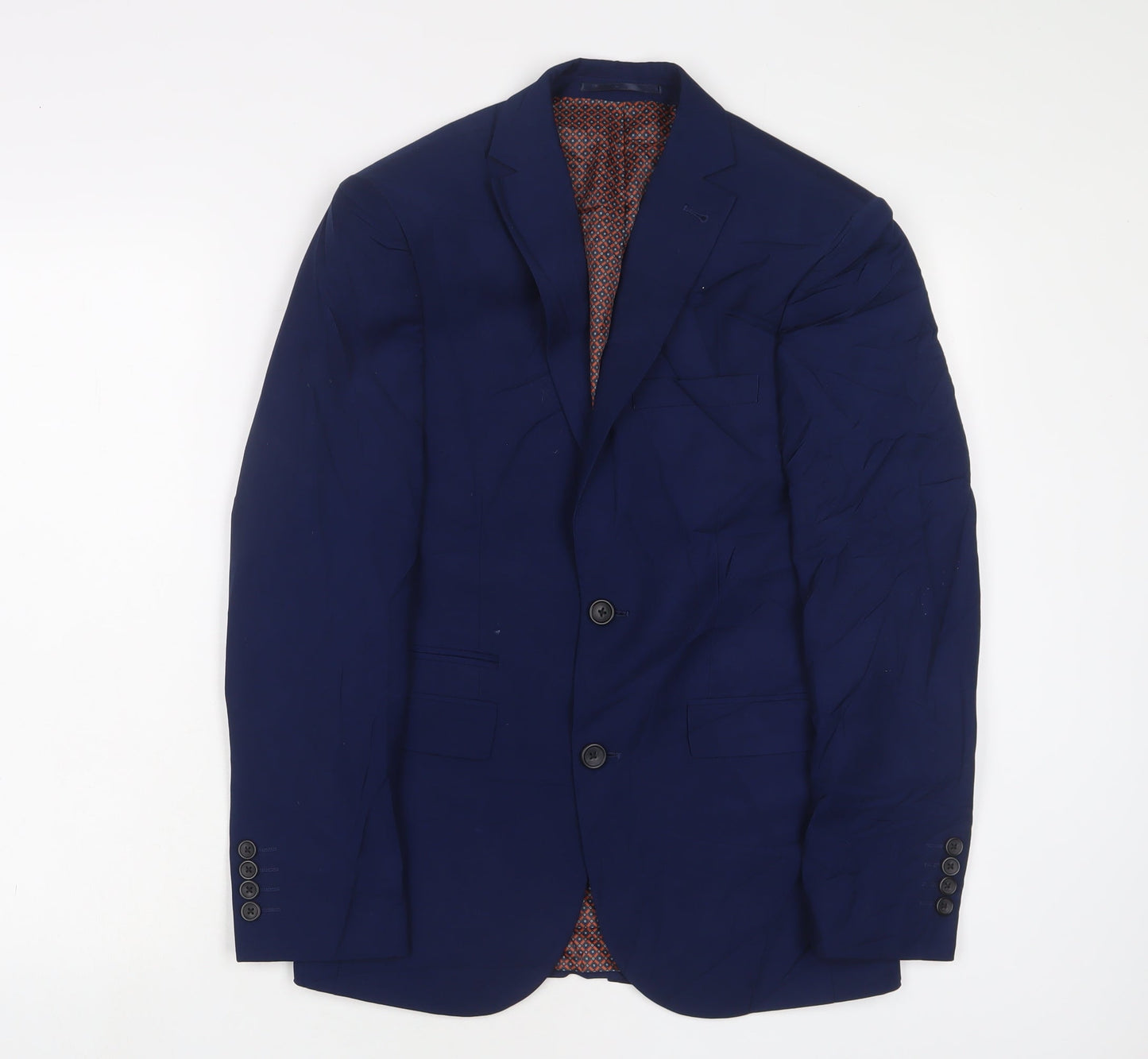 NEXT Mens Blue Polyester Jacket Suit Jacket Size 34 Regular
