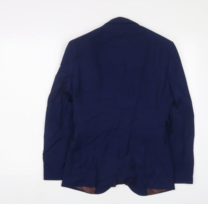 Next Mens Blue Polyester Jacket Suit Jacket Size 34 Regular
