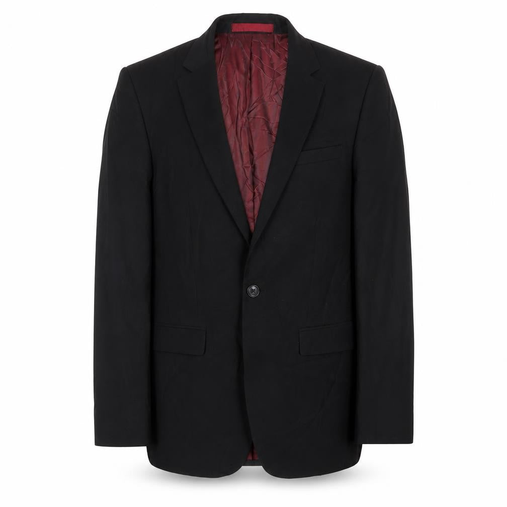 Topman Mens Black Polyester Jacket Suit Jacket Size 38 Regular