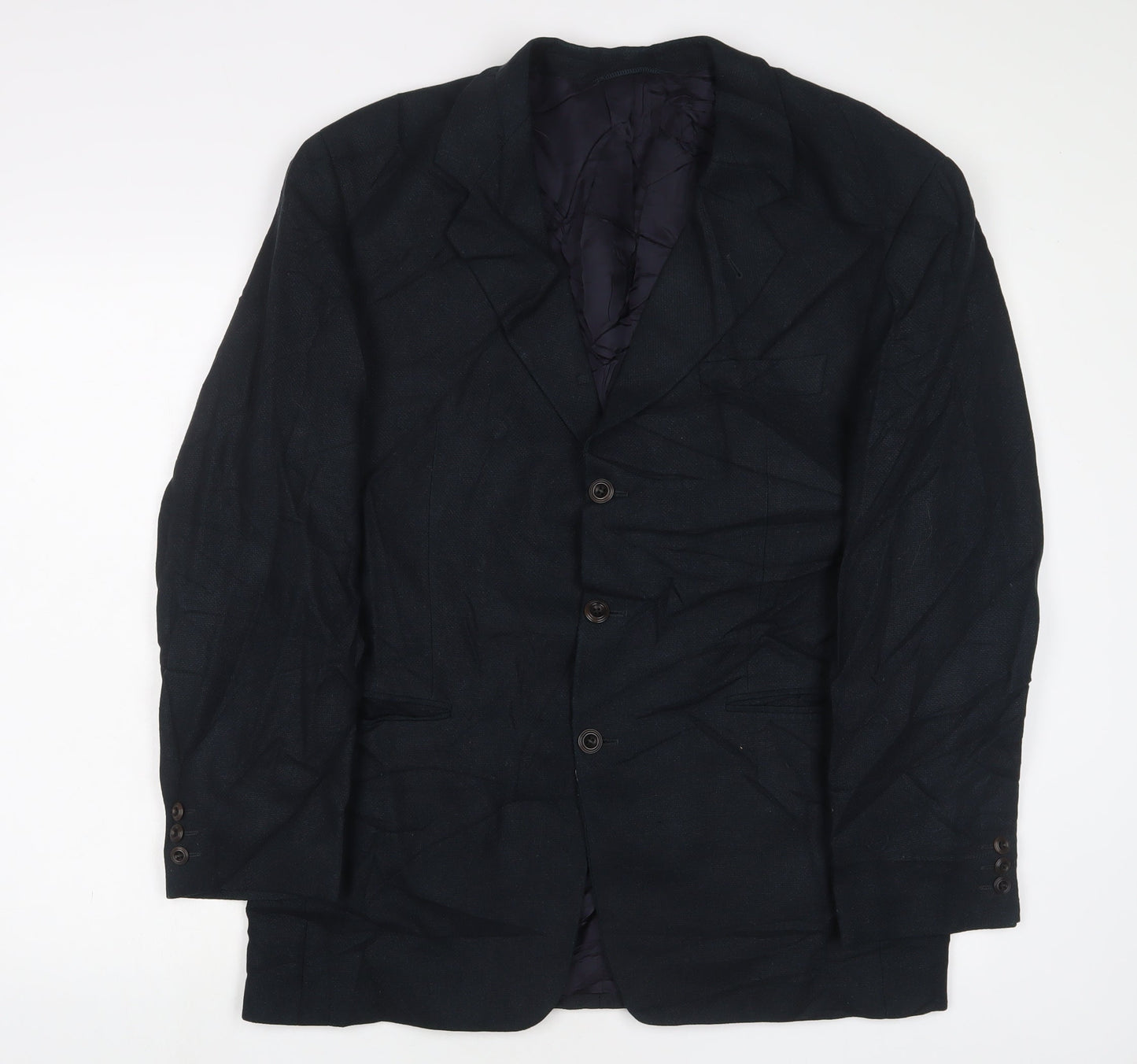 ROY ROBSON Mens Blue Wool Jacket Suit Jacket Size 42 Regular
