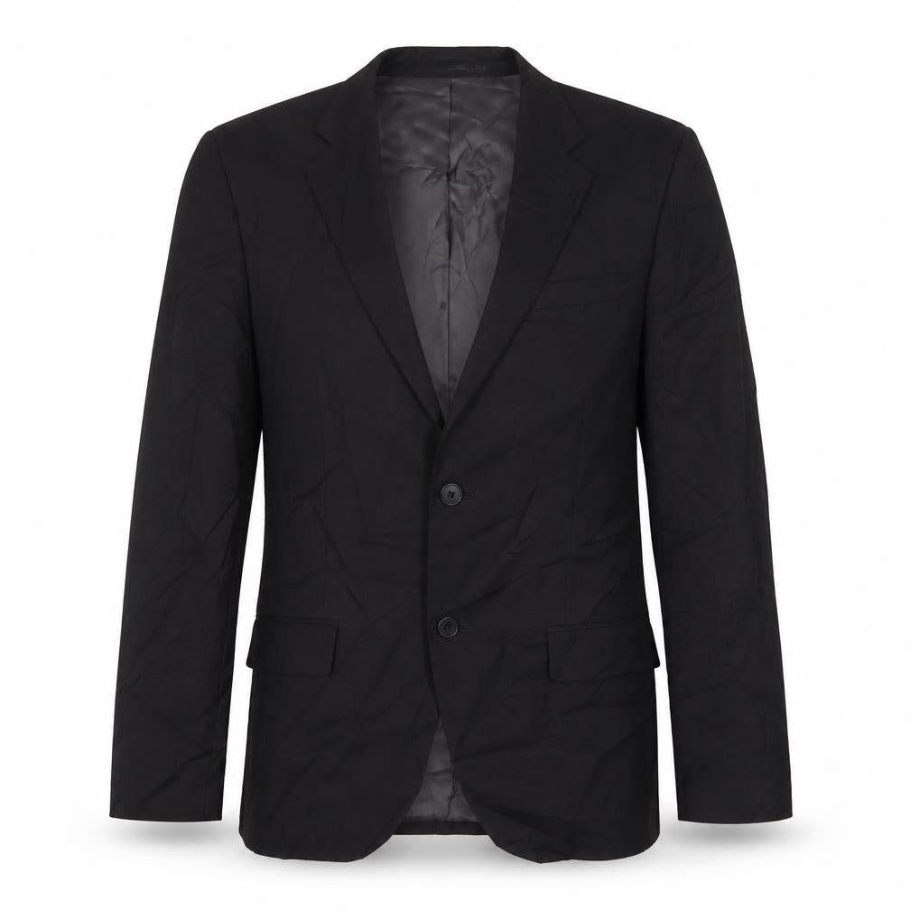 River Island Mens Black Polyester Jacket Suit Jacket Size 38 Regular