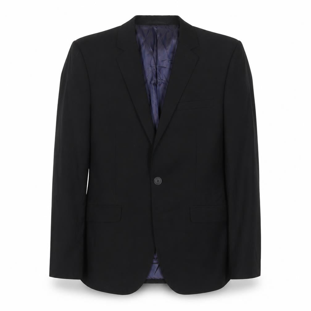Topman Mens Black Polyester Jacket Suit Jacket Size 36 Regular
