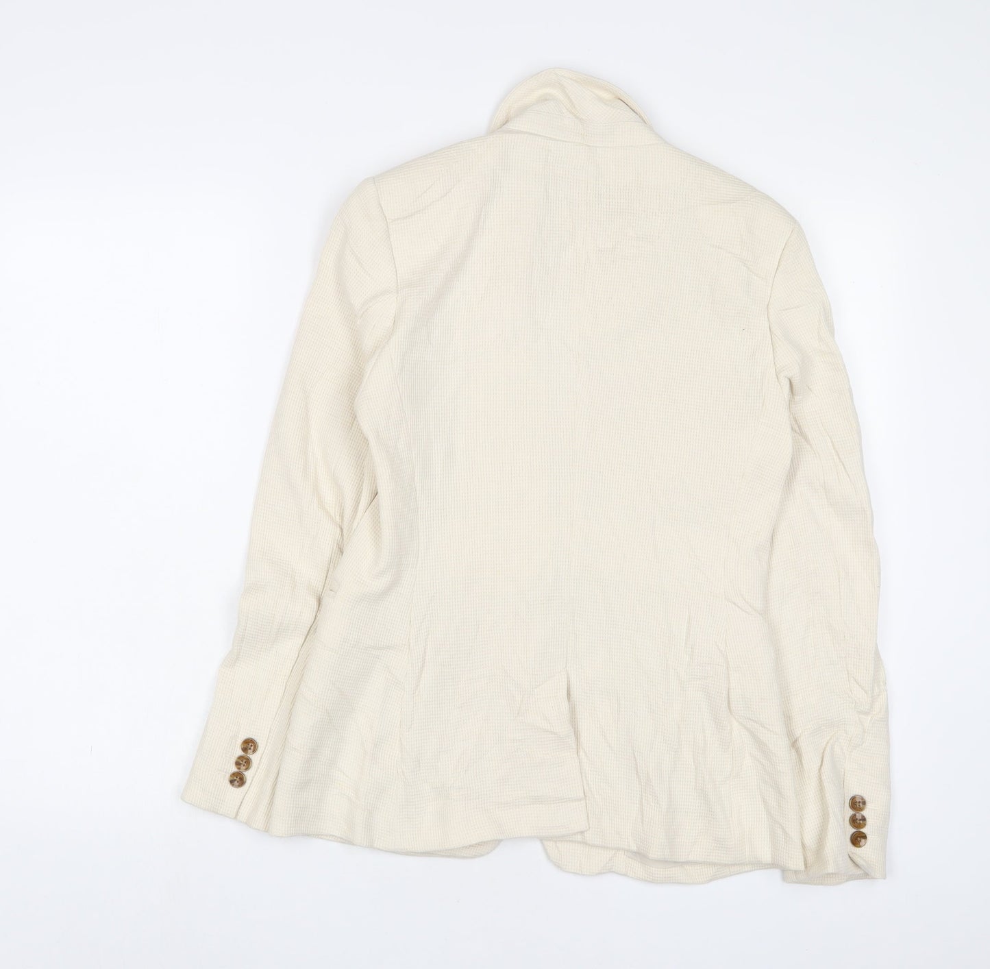 Marks and Spencer Womens Ivory Jacket Blazer Size 8 Button