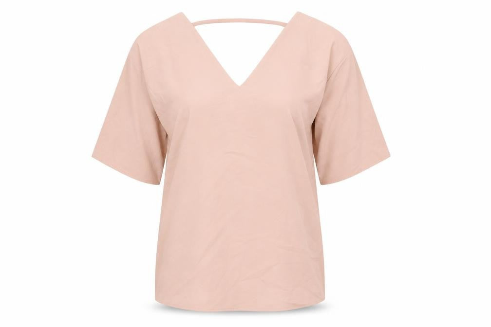 ASOS Womens Pink Polyester A-Line Size 10 V-Neck Pullover