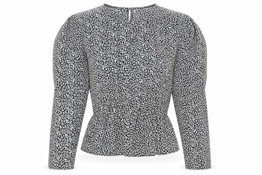Topshop Womens White Geometric Polyester Basic Blouse Size 14 Boat Neck
