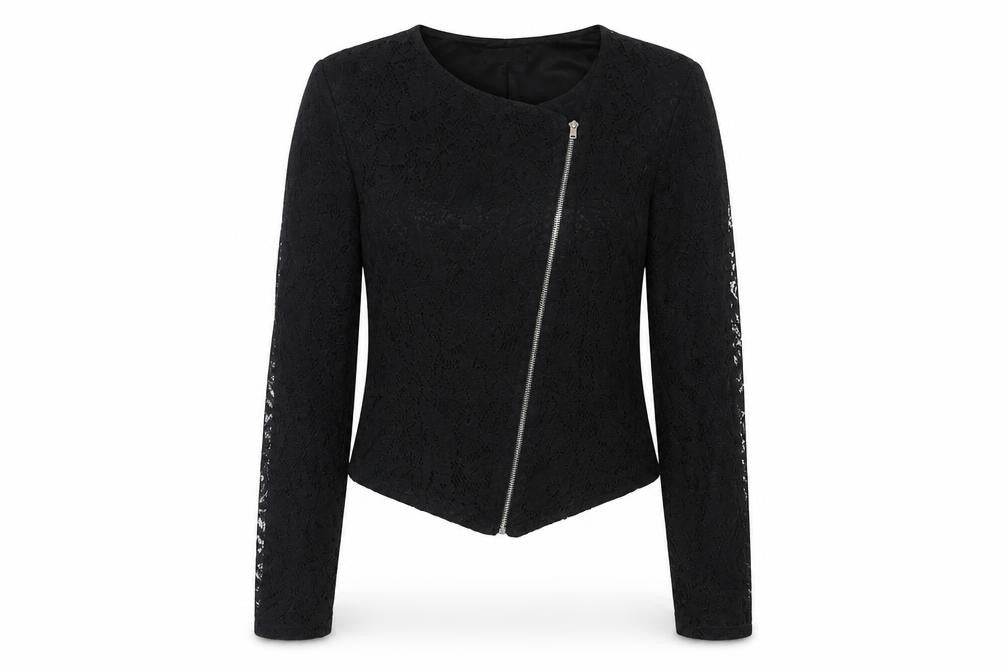 VERO MODA Womens Black Jacket Size 10 Zip