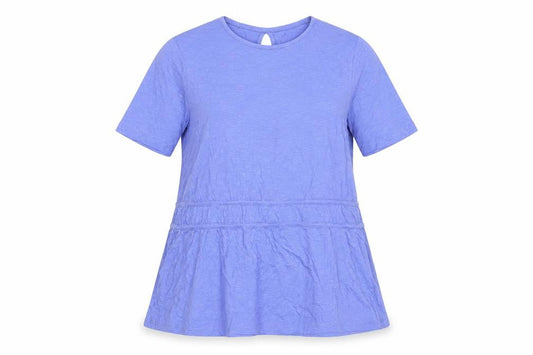 Simply Be Womens Purple Cotton Tunic T-Shirt Size 16 Crew Neck