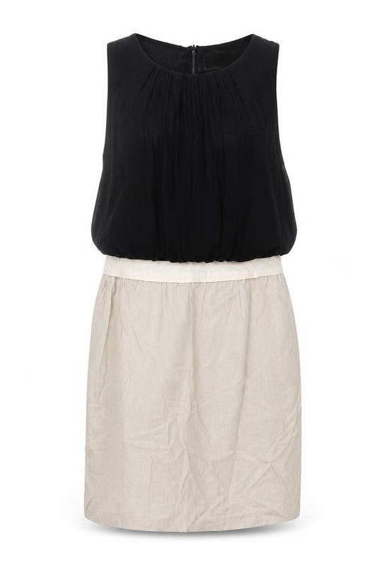 Next Womens Beige Polyester Sheath Size 14 Boat Neck Zip
