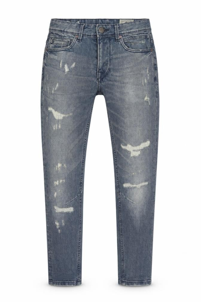 Denim & Co. Mens Blue Cotton Blend Tapered Jeans Size 28 in L28 in Regular Zip