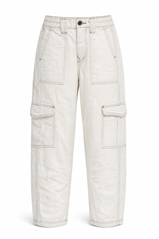 Urban Outfitters Womens Ivory Cotton Blend Straight Jeans Size 24 in L32 in Regular Zip
