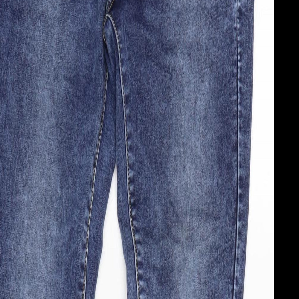 Toxik3 Womens Blue Cotton Blend Skinny Jeans Size 8 L27.5 in Regular Zip