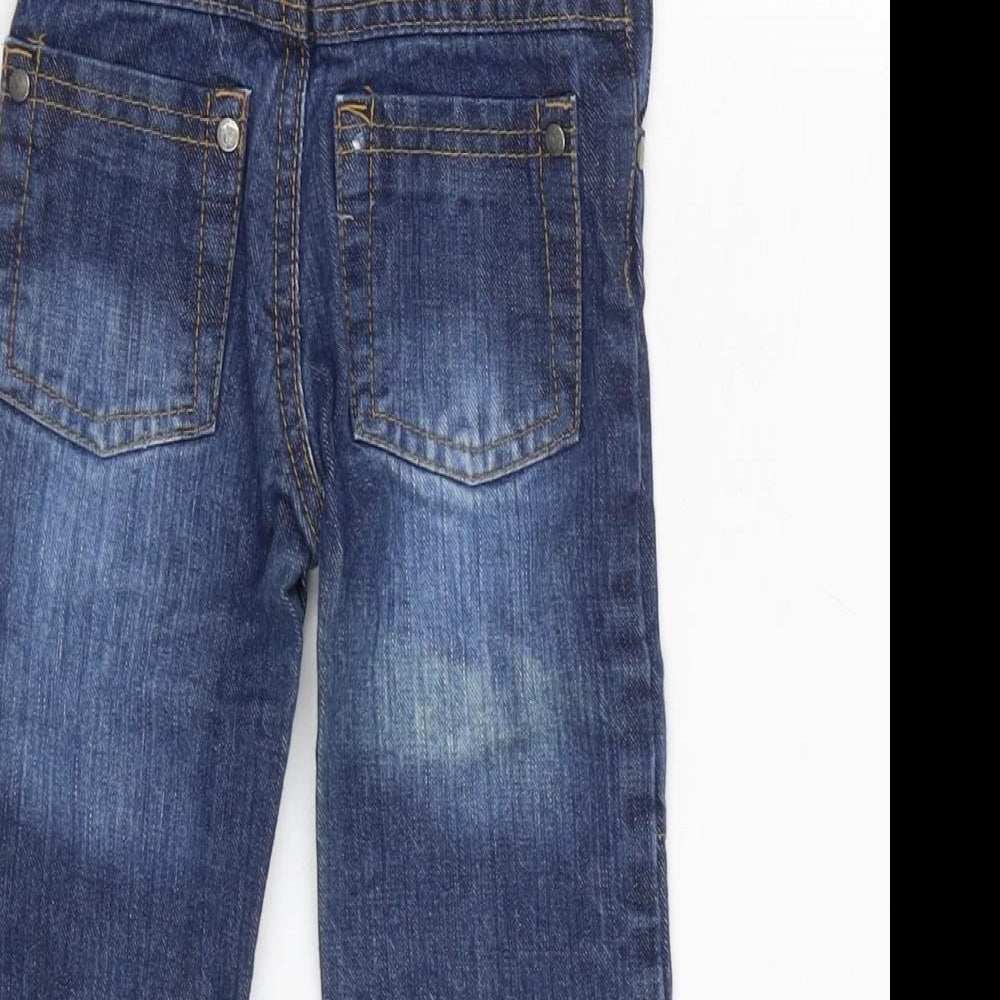Hadleigh Boys Blue Cotton Capri Jeans Size 12-18 Months Button - Inside Leg 11in - waist 18 In.
