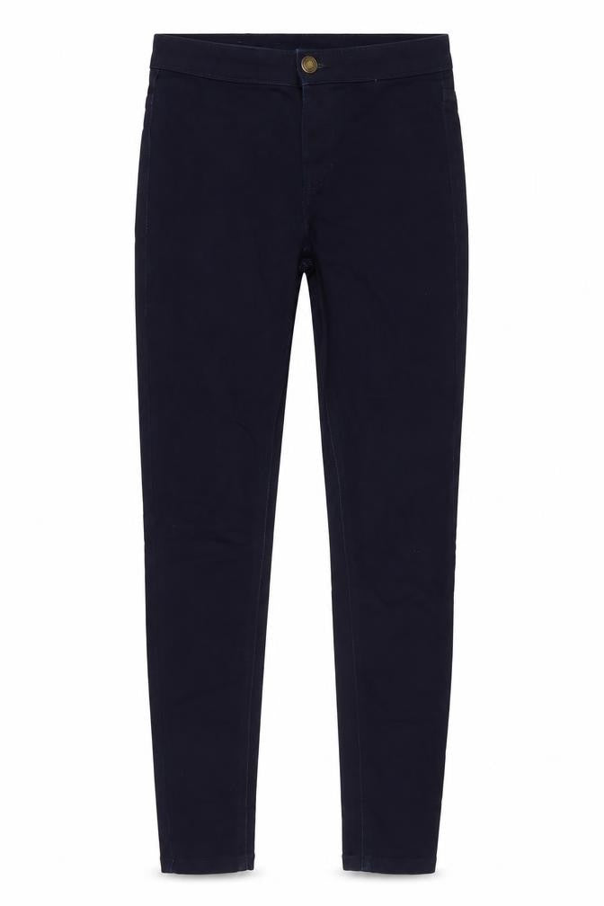 Marks & Spencer Womens Blue Cotton Blend Skinny Jeans Size 10 L28 in Regular Zip
