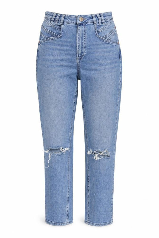 ASOS Womens Blue Cotton Blend Straight Jeans Size 26 in L25 in Regular Zip