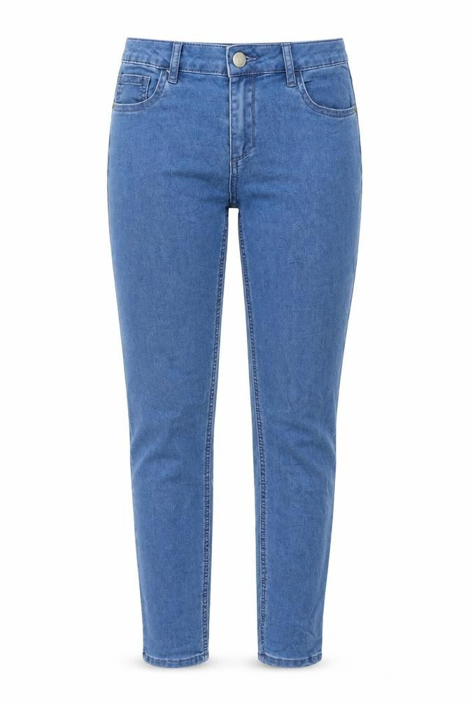 B you Womens Blue Cotton Tapered Jeans Size 8 L28 in Regular Zip