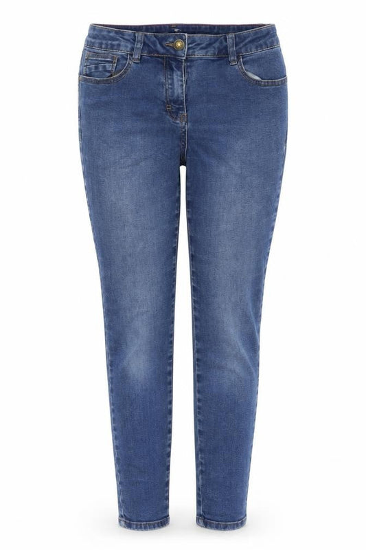 TU Womens Blue Cotton Skinny Jeans Size 12 L26 in Regular Zip