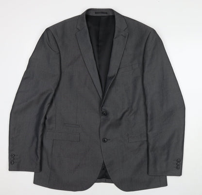 Next Mens Grey Polyester Jacket Suit Jacket Size 42 Regular