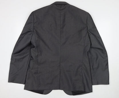 Next Mens Grey Polyester Jacket Suit Jacket Size 42 Regular