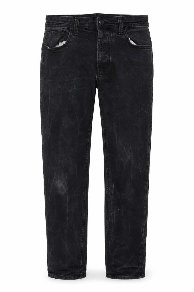 Denim & Co. Mens Black Cotton Straight Jeans Size 32 in L30 in Regular Zip