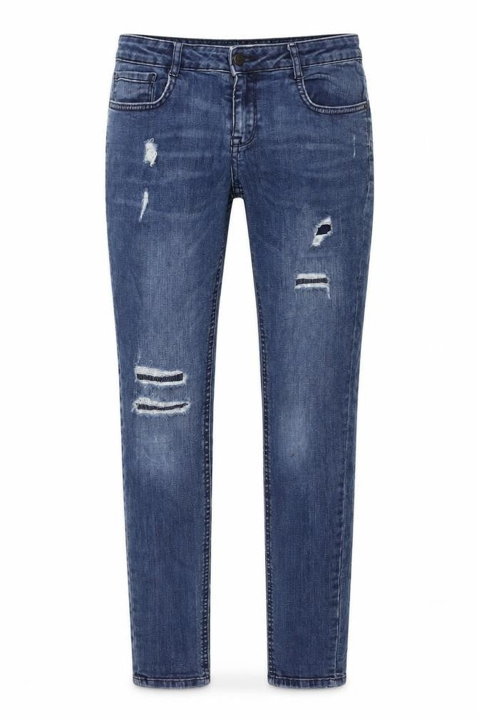 Denim & Co. Womens Blue Cotton Skinny Jeans Size 8 L29 in Regular Zip