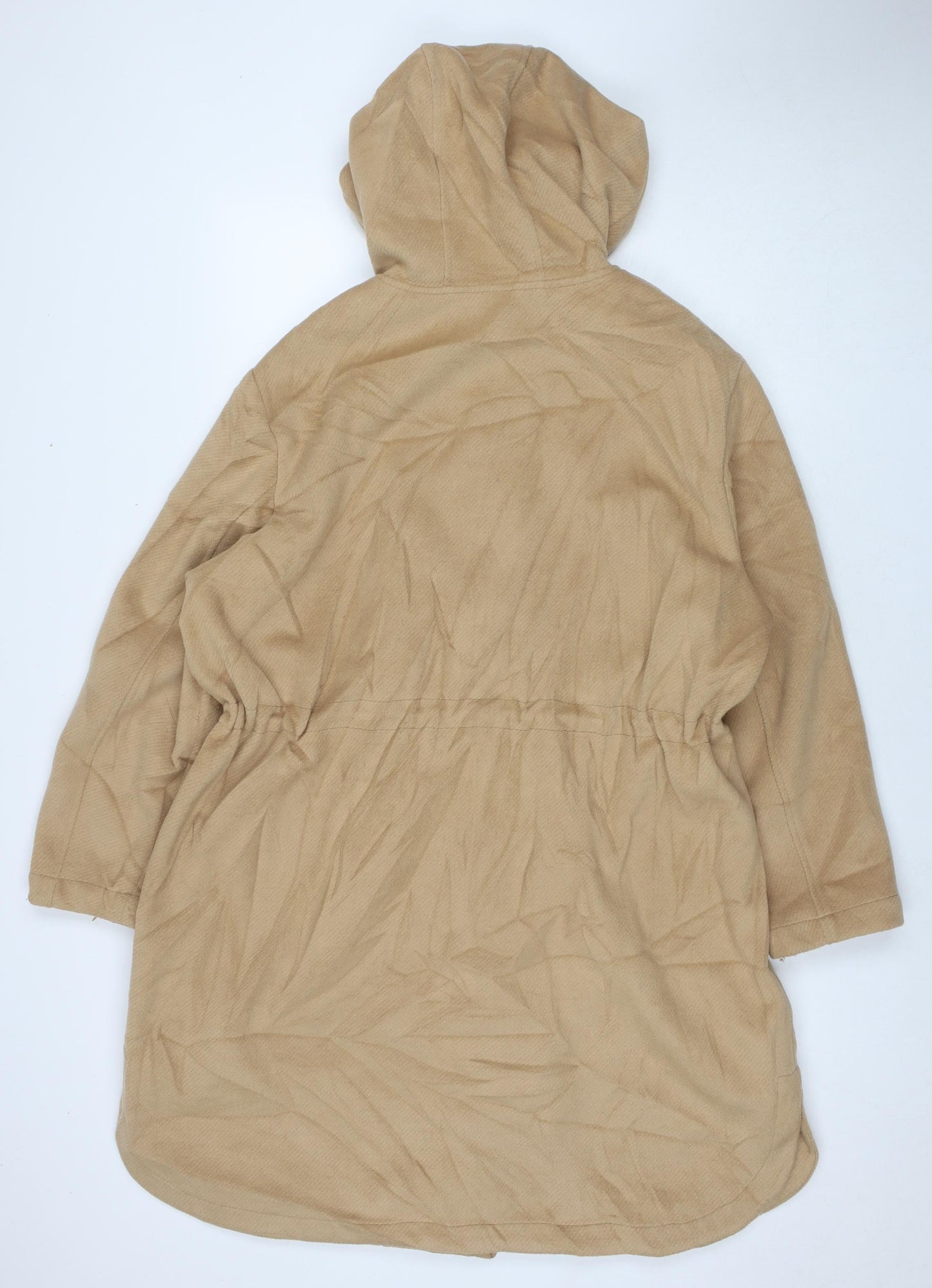Marks and Spencer Womens Brown Overcoat Coat Size XL Zip