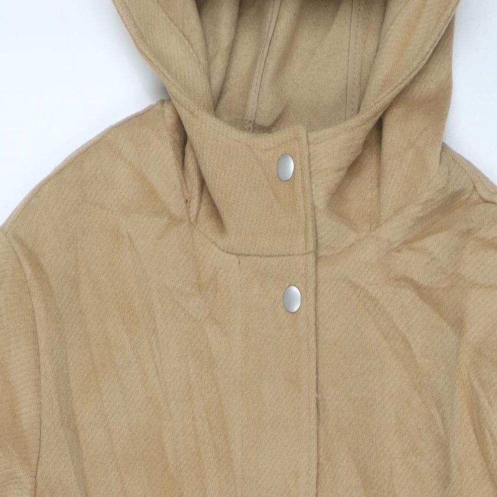 Marks and Spencer Womens Brown Overcoat Coat Size XL Zip