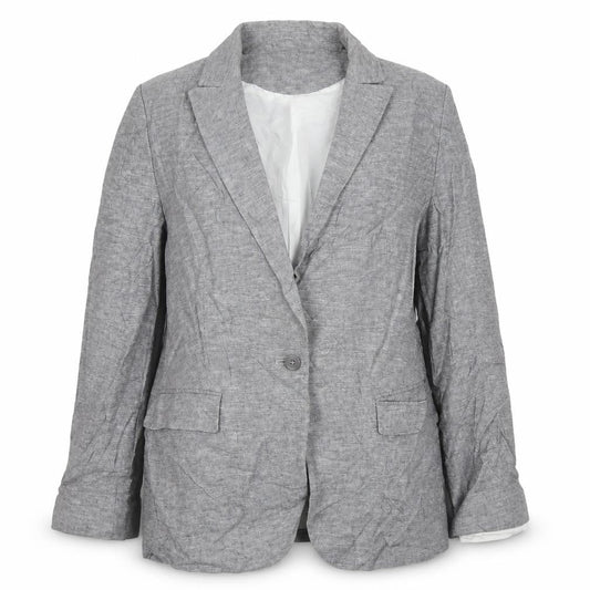 Marks & Spencer Womens Grey Jacket Blazer Size 12 Buckle