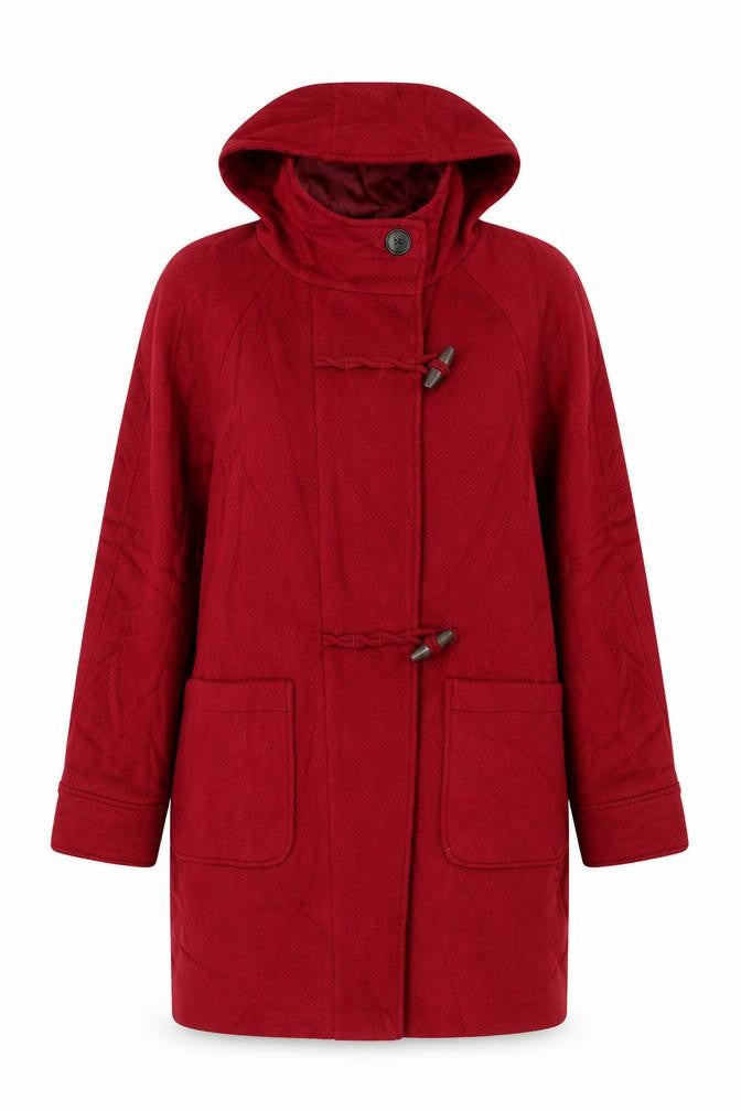 Marks & Spencer Womens Red Overcoat Coat Size 18 Zip