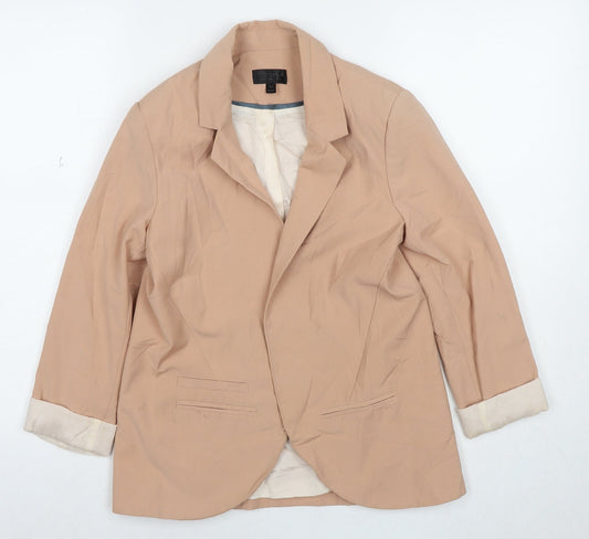 Topshop Womens Beige Jacket Blazer Size 8
